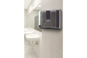 Resim Palex 3570-2 Standart Z Katlı Kağıt Havlu Dispenseri Şeffaf Füme 