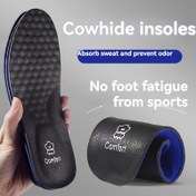 Resim 2 adet COWHIDE TABAN AYAK BİLEĞİ - Çift Katmanlı, Kalın Sünger, Teri Emerek Koku Önleyici, Erkekler ve Kadınlar İçin Tüm Gün Rahatlık, Deri Ayakkabılar İçin İdeal, Rahat Ayakkabılar | Yastıklı Ayakkabılar | Dayanıklı Ayakkabılar 