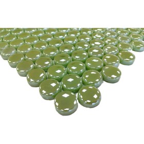 Resim MozaiKristaL Mutfak tezgah arası ve tüm yüzeyler için, Ø 22mm Mint Yeşili, Cam Mozaik ( 5 File=0,5m2 Fiyatıdır) 