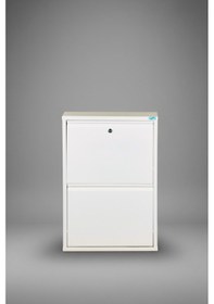 Resim Lıccıa Metal Ayakkabılık 2 Li Kilitli Model Beyaz 