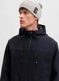 Resim Jack & Jones Erkek Jacalpes Logo Detaylı Örme Bere 12286472 Gri 