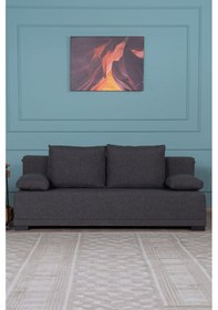 Resim Kilim Mobilya Fiona Üç Kişilik Kanepe Antrasit 