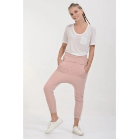 Resim Cotton Candy Elmas Taşlı Cepli Eşofman - Pudra Pudra - L 