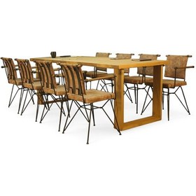 Resim Neiwel Doi Doğal Ahşap Toplantı Masası x 120 x 320 Açık Ceviz 