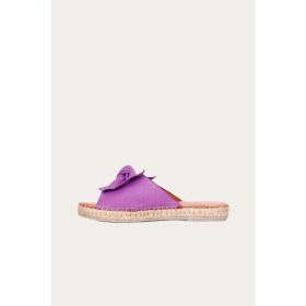 Resim Bueno Shoes Lila Deri Kadın Düz Terlik 