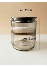 Resim Leelahome 6'lı Set Metal Vakum Kapaklı Cam Saklama Kabı 1000 Ml Şeffaf 