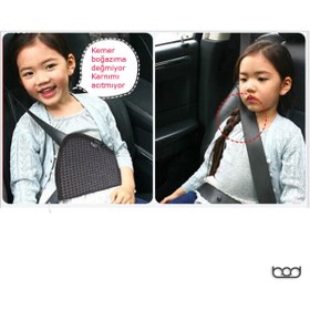 Resim Bod Çocuk Emniyet Kemer Düzenleyici Kemer Tutucu Kılıf Gri 