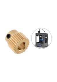 Resim Koodmax 3 Adet Mk8 Extruder 20 Diş 5mm Pirinç Özel Tel Besleme Ekstrüzyon Tekerleği Dişlisi 