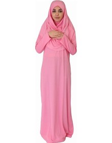Resim Zehranaz Namaz Elbisesi Şeker Pembe Fermuarsız Namaz Elbisesi Pembe 
