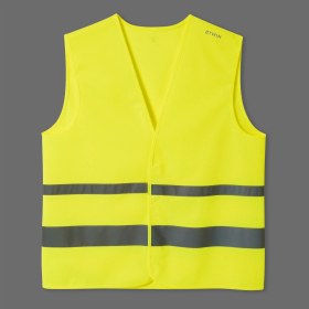 Resim Decathlon Btwin Yetişkin Reflektörlü Yelek Sarı Neon Geniş Kesim ve 100% Polyester ile Konforlu Kullanım 