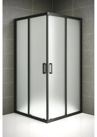 Resim Durul Duşakabin Kare Siyah Profil Buzlu Cam 5Mm Siyah 