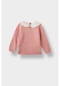Resim Defacto Kız Bebek Büyük Yaka Kazak F2437a525wnpn429 Pembe 