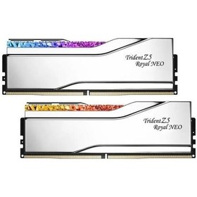 Resim Gskıll 64gb 2x 32gb Ddr5 6000mhz Cl32 Rgb Dual Kıt Pc Ram Trıdent Z5 Royal Neo F5-6000j2636h32gx2-tr5ns 