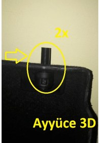 Resim Ayyüce 3d, Mini Cooper R56 Bagaj Pandizot Pimleri, 2x, Siyah 