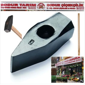 Resim BODUR TARIM Bulancak Giresun 5 Kğ Lık 80 cm uzunluğunda Ağaç Saplı Dövme Çelik Kesme Balyozu 