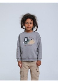 Resim Jack Lions Erkek Bebek Aslan Figürlü Sweatshirt-14747 Gri 