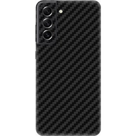 Resim Papscover Samsung S21 Fe Siyah Karbon Fiber Kaplama 