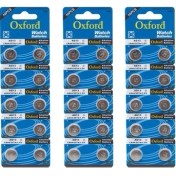 Resim Markalonya Oxford Tianqu AG13 LR44 357 SR44 A76 1.5V Alkaline Düğme Pil 30 Adet 3 Kart 