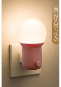 Resim Gece Lambası Kubbe Tip 2 Mod Sarı-beyaz Işık Tuşlu Koridor Hol Işığı Uyuma Işığı Pembe Gc11 Pembe 