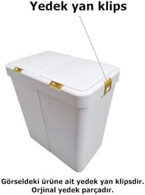 Resim Motek Gold Çamaşır Sepeti Yedek Gold Yan Klips 40-80 Litre Uyumlu 2Adet-GOLD 