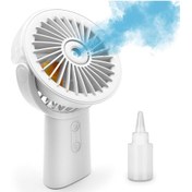 Resim Hızlı Taşınabilir Usb Masa Vantilatörü Pil İle Beyaz, 