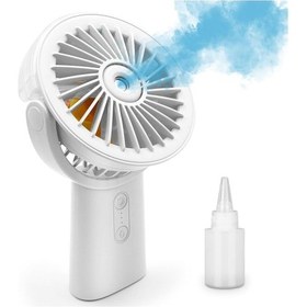 Resim Hızlı Taşınabilir Usb Masa Vantilatörü Pil İle Beyaz, 