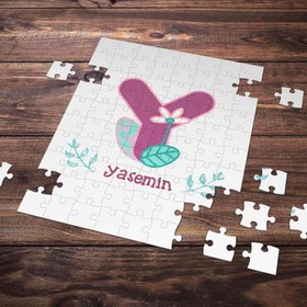 Resim Kişiye Özel Y Harfi Tasarımlı Puzzle 