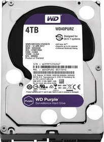 Resim Wd Wd40purz Purple 3.5'' 4tb Sata 3.0 64mb Cache 7/24 Güvenlik Harddisk 
