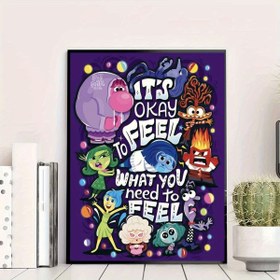 Resim DISNEY 5D DIY Elmas Boyama Kiti, Inside Out Karakterler "Hissetmek Gerekli Olanı Hissedebilirsin", Yetişkin Tam Yuvarlak Matkap Mozaik El Yapımı Ev Dekoru, Aileye, Yakınlara, Arkadaşlara, Sevgililere Black Friday'de, Noel'de, Paskalya'da, Sevgililer Günü'nde, Halloween'de, Anneler Günü'nde, Şükran Günü'nde Hediye, 30x40cm/11.8x15.7 inç, 40x50cm/15.7x19.6 inç 