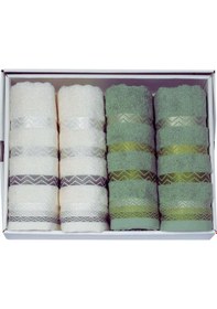 Resim Vos Versa Bursa Varak Serisi 50x90cm %100 Pamuk 4lü Yüz Havlusu Karşık Vvhm0030-387 - Karışık 