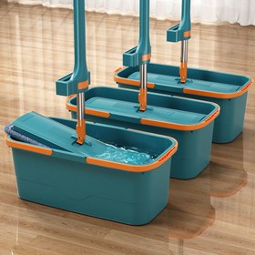 Resim 1pc Çift Modlu El Değmeden Düz Mop Islak ve Kuru Temizlik için, Yaşam Odası, Yatak Odası, Tuvalet için Verimli Emici Tasarım - Modern Ev Temizlik Aracı 