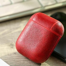 Resim Kılıf Kulaklık Koruma Deri Darbe Korumalı Kırmızı Apple Airpods 1 2 ile Uyumlu ürün 