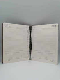 Resim 419-plk 20x28 Spiralli Eski Ajanda 3'lü Siyah-bordo 