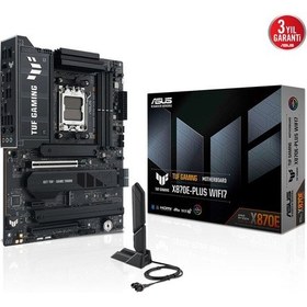 Resim Asus Tuf Gamıng X870e-plus Wıfı7, 4xddr5, 4xm.2, Hdmı, 2xdp, Type-c, Pcıe 5.0, 2xwi-fi 7, Bluetooth V5.4, Am5 Soket Gamıng Anakart 
