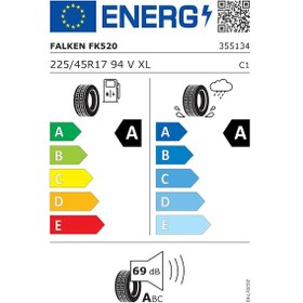 Resim Falken 225/45R17 94v XL Azenis Fk520 Oem Yaz Lastiği 2024 