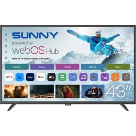Resim Sunny SN43DAL540C 43" 109 Ekran Dahili Uydu Alıcılı Full HD Smart LED TV 