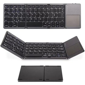 Resim Kablosuz Bt Klavye Katlanır Klavye Taşınabilir Ultra İnce Bt Klavye Dokunmatik Yüzeyli Windows/andro 