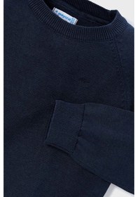 Resim Erkek Çocuk Reglan Kollu Basic Triko Kazak - Lacivert Gri 