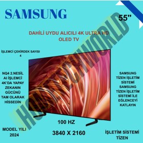 Resim Samsung 55'' 139 Ekran Uydu Alıcılı 4K Ultra HD Smart OLED TV 