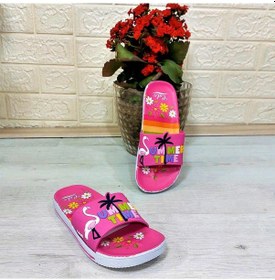 Resim Calx 319 Pembe-beyaz 3d Baskılı Kız Çocuk Terlik Pembe - Beyaz 