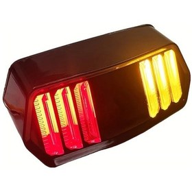 Resim Fochsia Siyah Motosiklet Led Işıkları, Akış Efekti, Sinyal Far Aksesuarları Uzun Ömürlü 
