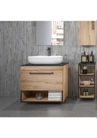 Resim Orka Knidos 70 Cm Mdf Legnano Banyo Dolabı Alt Modül Ve Lavabo Çok Renkli 