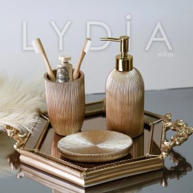 Resim Selim Lydia 3'lü Banyo Seti Vizon 