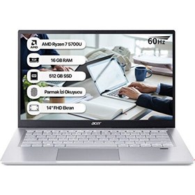 Resim Swift 3 SF314-43 AMD Ryzen 5 5500U 14" 8 GB 512 GB SSD FreeDos Taşınabilir Bilgisayar 