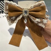 Resim Şık Siyah Kumaş Bahar Barreti Kadınlar İçin - Rahat Giyim veya Özel Günler İçin Mükemmel, Özel Gün Aksesuarı | Parlayan Taş | Kumaş Yapısı 