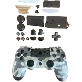 Resim YUES Playstation 4 Uyumlu Kasa Joystick V1 Full Kasa Tuş Takımı Kamuflaj 