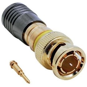 Resim Rg6 Sıkmalı Bnc Konnektör Altın Uçlu 