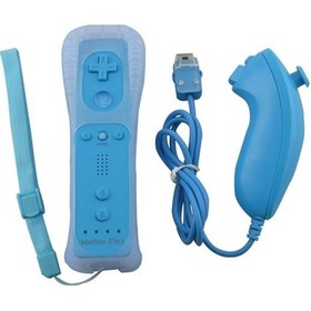 Resim Anahtar Wii Kablosuz Gamepad Uzaktan Kumandası İçin Mavi 