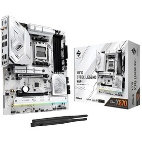 Resim Asrock X870 Steel Legend WİFİ 7 8000 MHz OC DDR5 RGB M.2 AM5 Atx Anakart 