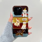 Resim IND Maillard Kedi ve Köpek Şeffaf Girdap Kılıfı Apple 11 12 13 14 15 16 Pro Max için 